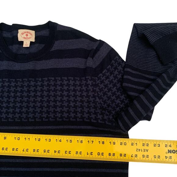 Brooks Brothers Red Fleece Men's Size L Wool Striped Pullover Knit Sweater - Picture 3 of 14